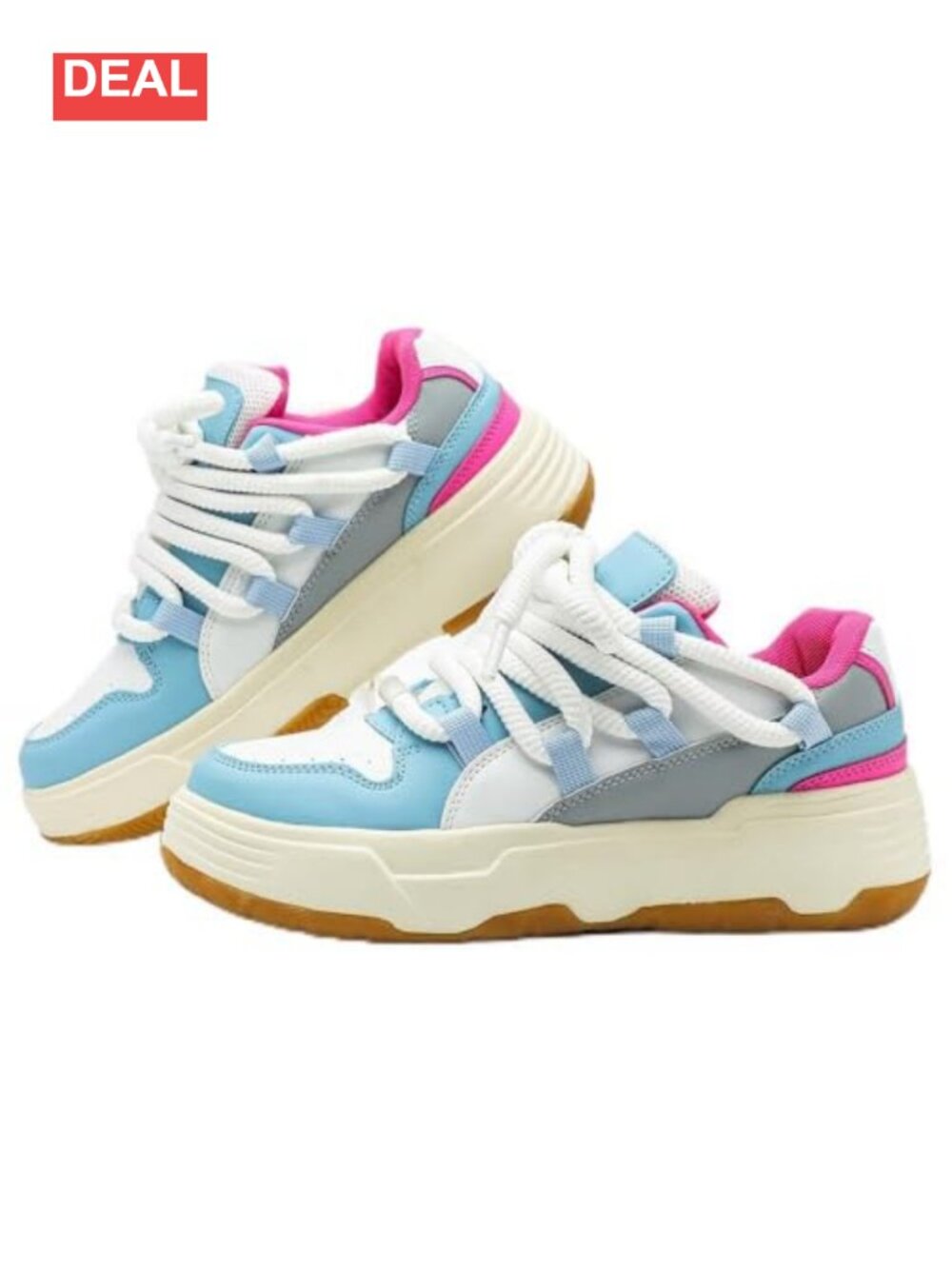 Platform Sneakers Cushioning Non Slip Walking Casual Chunky Shoes